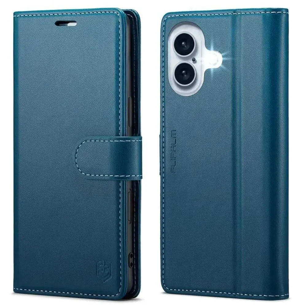 IPhone 16 Wallet Case, PU Leather, Card Holders RFID Blocking Kickstand